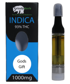 Gods Gift Strain Vape Cartridge - 93% THC 1000mg - Grizzly Herb